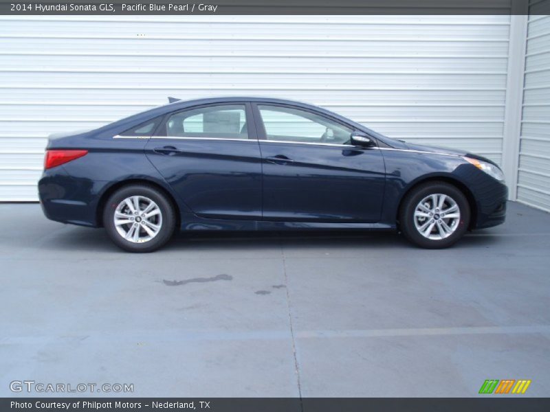 Pacific Blue Pearl / Gray 2014 Hyundai Sonata GLS