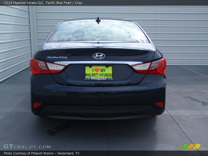 Pacific Blue Pearl / Gray 2014 Hyundai Sonata GLS