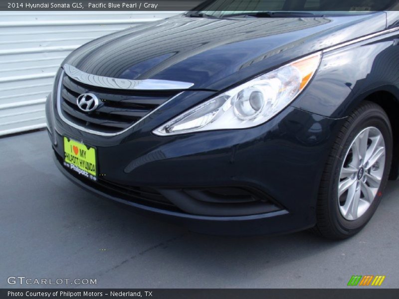 Pacific Blue Pearl / Gray 2014 Hyundai Sonata GLS