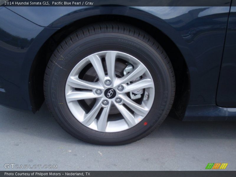 Pacific Blue Pearl / Gray 2014 Hyundai Sonata GLS