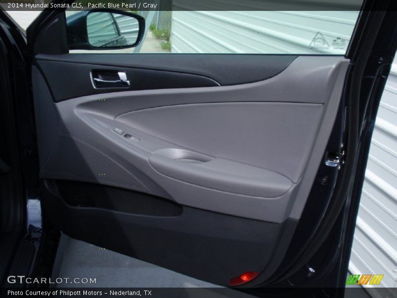 Pacific Blue Pearl / Gray 2014 Hyundai Sonata GLS