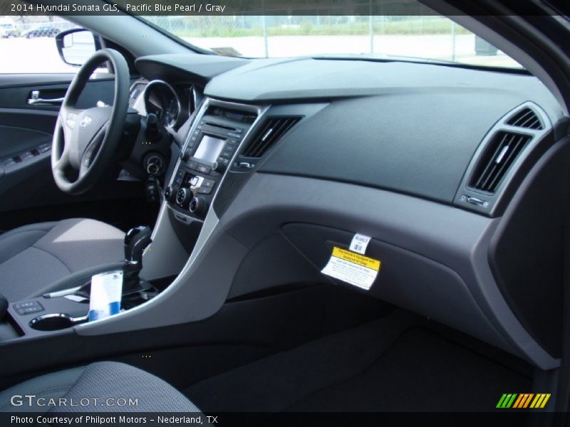 Pacific Blue Pearl / Gray 2014 Hyundai Sonata GLS