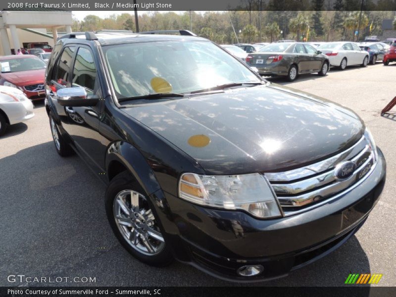 Black / Medium Light Stone 2008 Ford Taurus X Limited