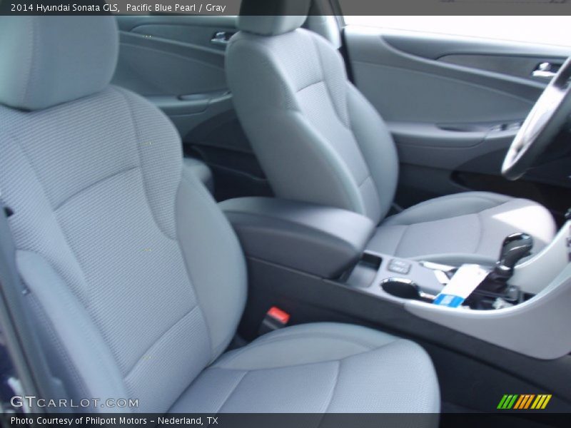 Pacific Blue Pearl / Gray 2014 Hyundai Sonata GLS