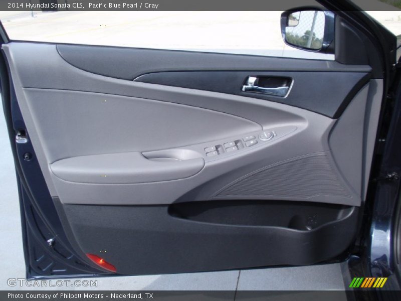 Pacific Blue Pearl / Gray 2014 Hyundai Sonata GLS