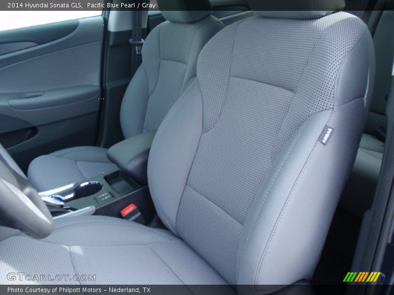 Pacific Blue Pearl / Gray 2014 Hyundai Sonata GLS