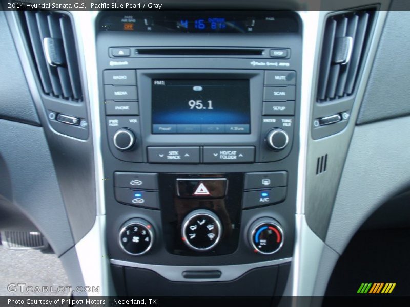 Pacific Blue Pearl / Gray 2014 Hyundai Sonata GLS