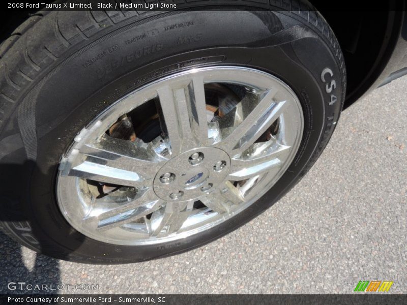 Black / Medium Light Stone 2008 Ford Taurus X Limited