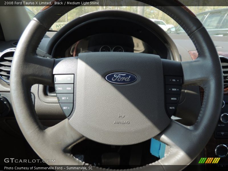 Black / Medium Light Stone 2008 Ford Taurus X Limited