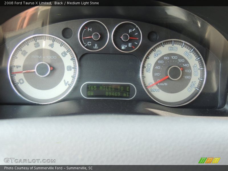 Black / Medium Light Stone 2008 Ford Taurus X Limited
