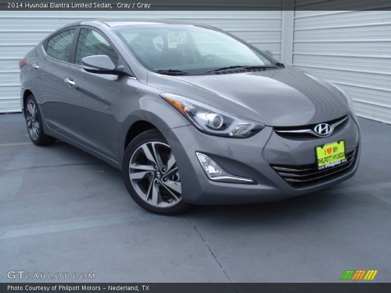 Gray / Gray 2014 Hyundai Elantra Limited Sedan