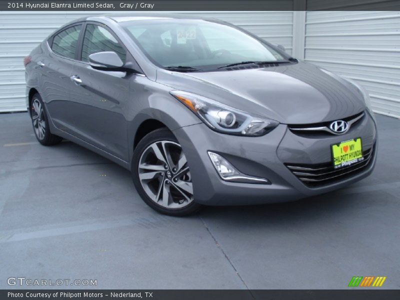 Gray / Gray 2014 Hyundai Elantra Limited Sedan