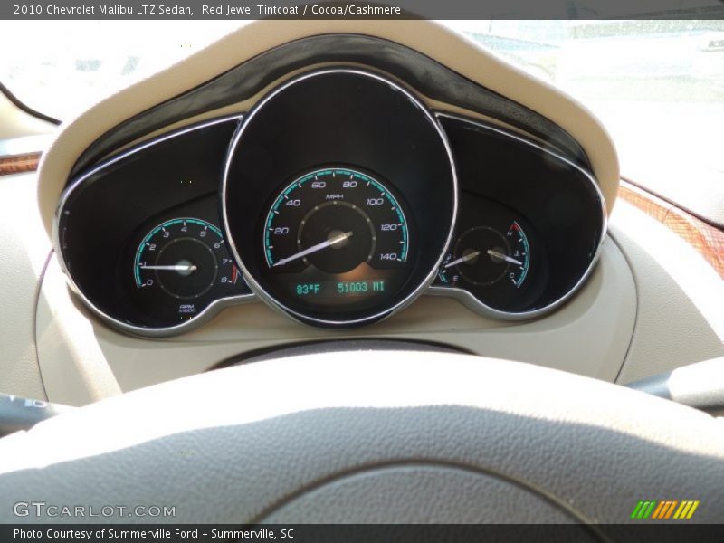 Red Jewel Tintcoat / Cocoa/Cashmere 2010 Chevrolet Malibu LTZ Sedan