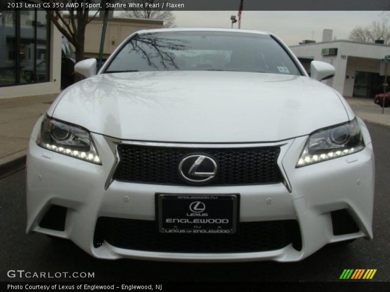 Starfire White Pearl / Flaxen 2013 Lexus GS 350 AWD F Sport