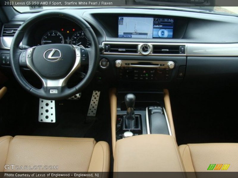 Starfire White Pearl / Flaxen 2013 Lexus GS 350 AWD F Sport