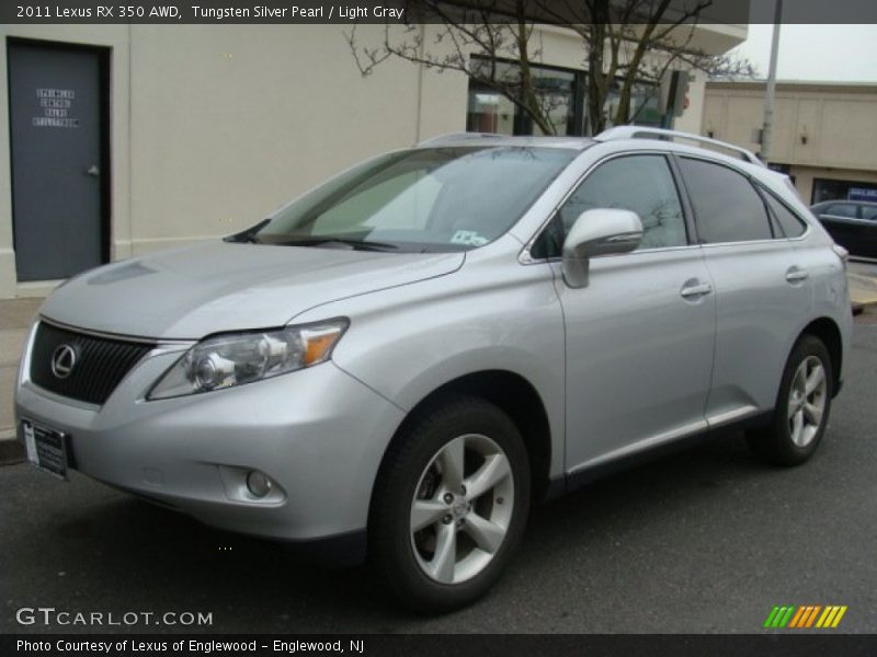 Tungsten Silver Pearl / Light Gray 2011 Lexus RX 350 AWD