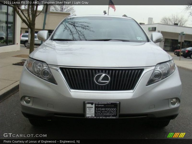 Tungsten Silver Pearl / Light Gray 2011 Lexus RX 350 AWD