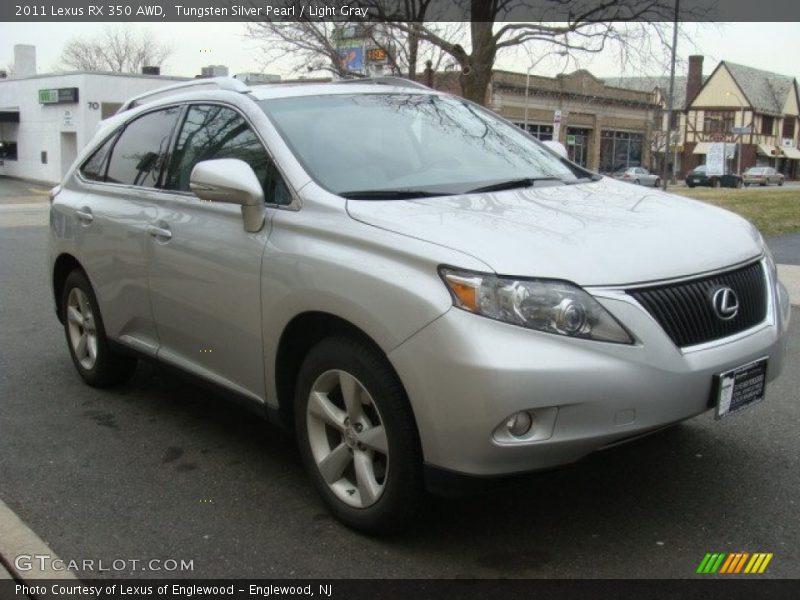 Tungsten Silver Pearl / Light Gray 2011 Lexus RX 350 AWD