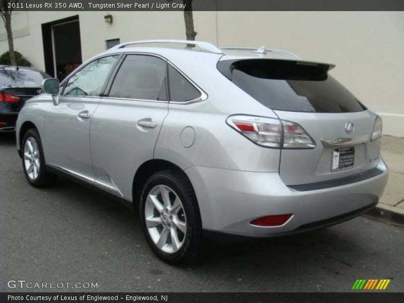 Tungsten Silver Pearl / Light Gray 2011 Lexus RX 350 AWD