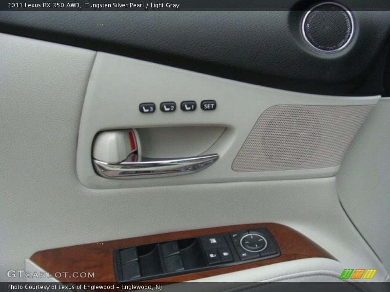 Tungsten Silver Pearl / Light Gray 2011 Lexus RX 350 AWD