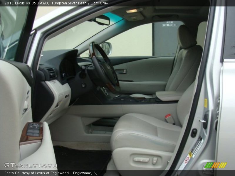 Tungsten Silver Pearl / Light Gray 2011 Lexus RX 350 AWD