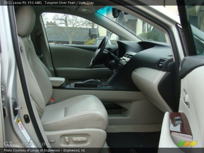 Tungsten Silver Pearl / Light Gray 2011 Lexus RX 350 AWD