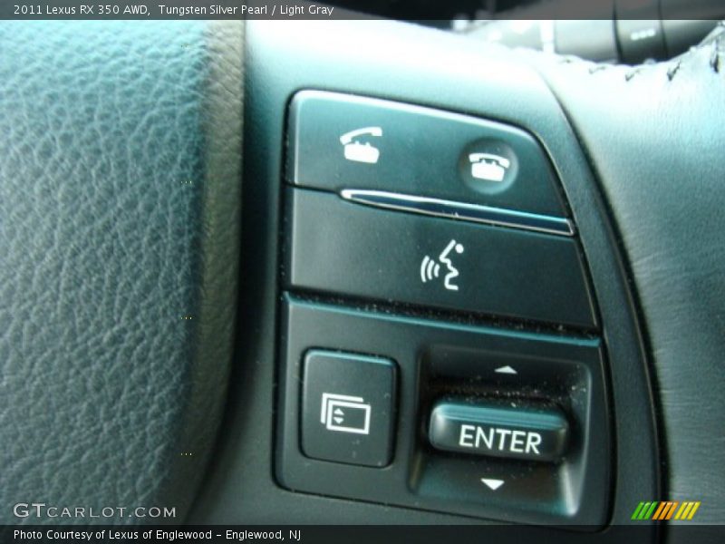 Tungsten Silver Pearl / Light Gray 2011 Lexus RX 350 AWD