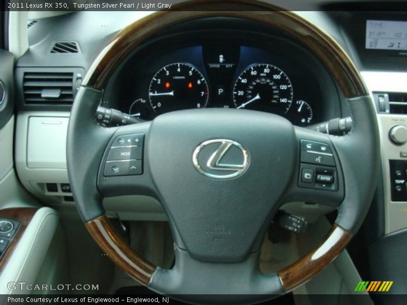 Tungsten Silver Pearl / Light Gray 2011 Lexus RX 350