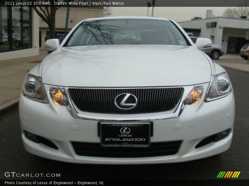 Starfire White Pearl / Black/Red Walnut 2011 Lexus GS 350 AWD