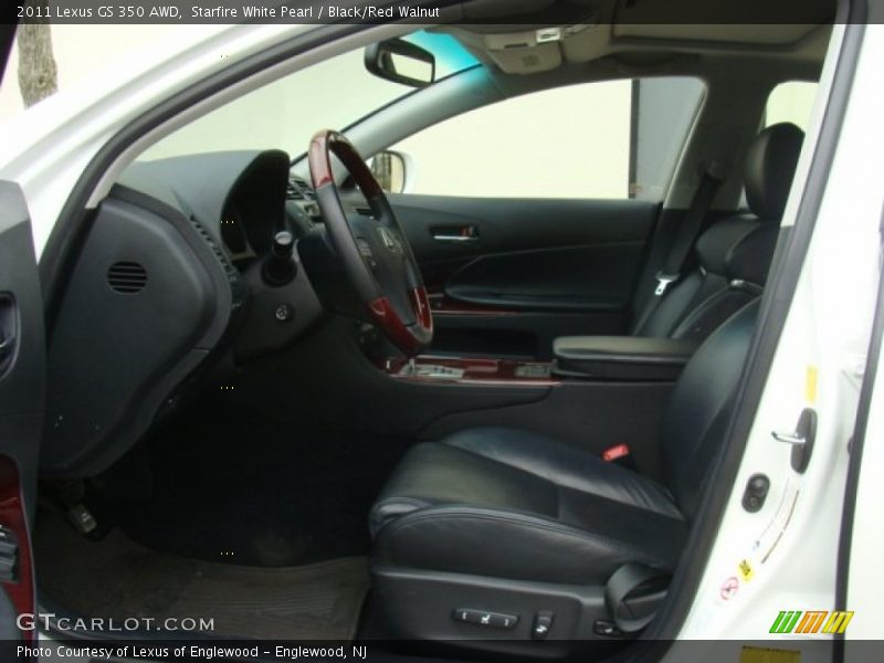 Starfire White Pearl / Black/Red Walnut 2011 Lexus GS 350 AWD