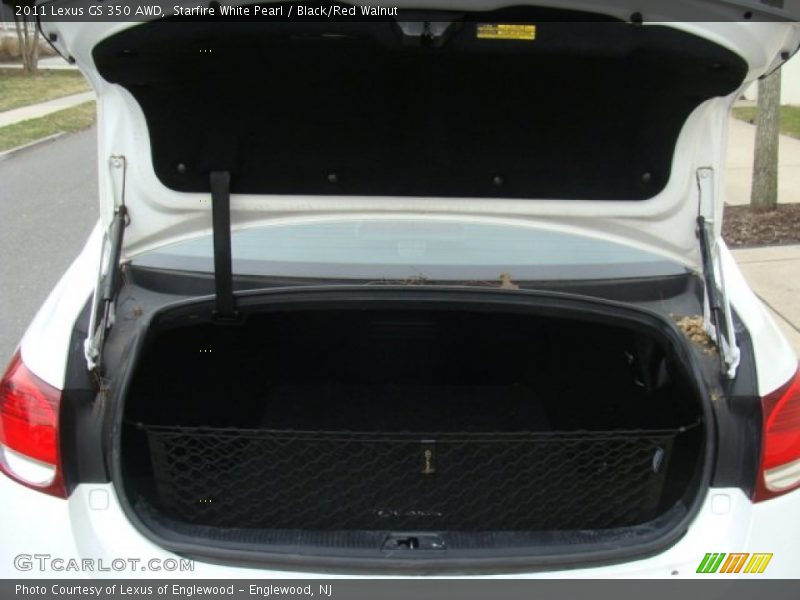 Starfire White Pearl / Black/Red Walnut 2011 Lexus GS 350 AWD