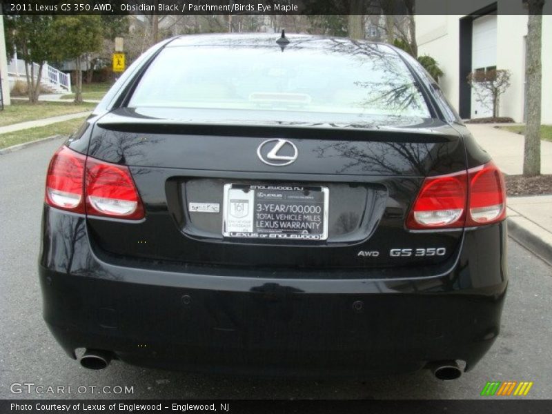 Obsidian Black / Parchment/Birds Eye Maple 2011 Lexus GS 350 AWD