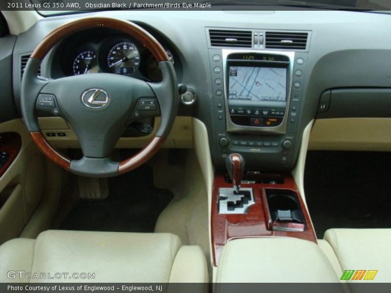 Obsidian Black / Parchment/Birds Eye Maple 2011 Lexus GS 350 AWD