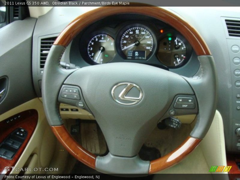 Obsidian Black / Parchment/Birds Eye Maple 2011 Lexus GS 350 AWD