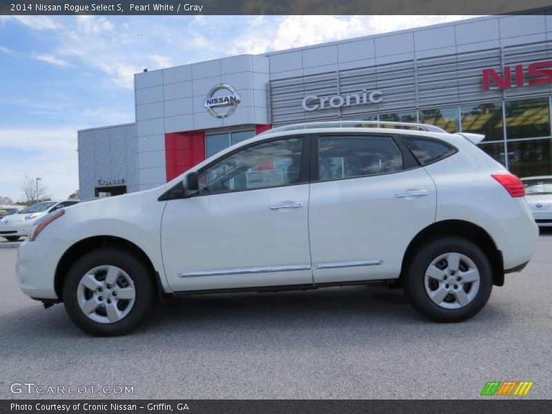 Pearl White / Gray 2014 Nissan Rogue Select S