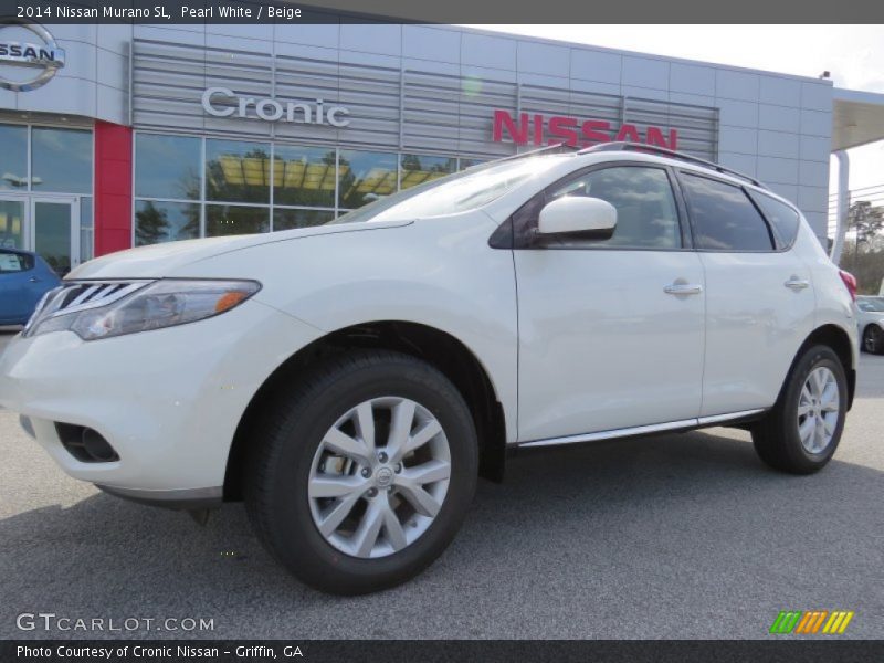 Pearl White / Beige 2014 Nissan Murano SL