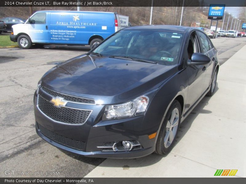 Blue Ray Metallic / Jet Black/Brick 2014 Chevrolet Cruze LT