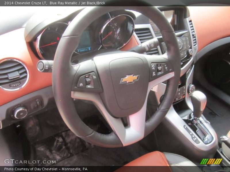 Blue Ray Metallic / Jet Black/Brick 2014 Chevrolet Cruze LT