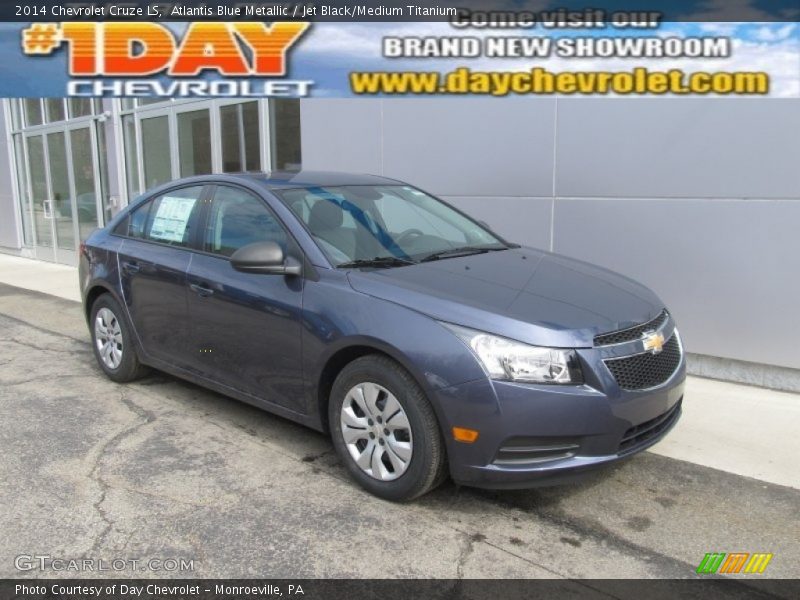 Atlantis Blue Metallic / Jet Black/Medium Titanium 2014 Chevrolet Cruze LS