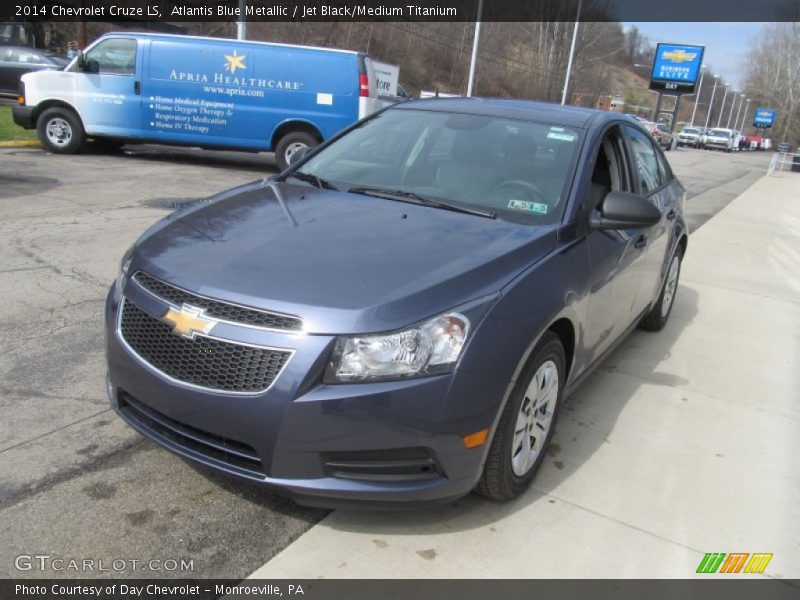 Atlantis Blue Metallic / Jet Black/Medium Titanium 2014 Chevrolet Cruze LS