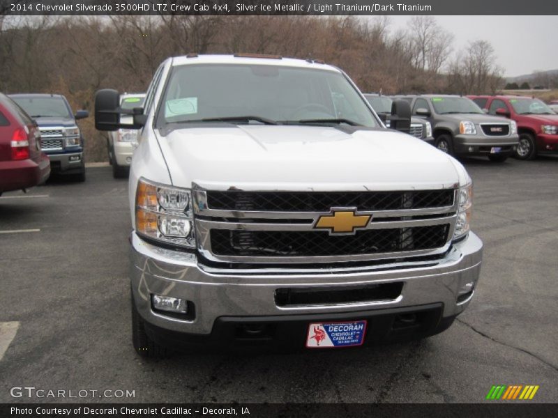 Silver Ice Metallic / Light Titanium/Dark Titanium 2014 Chevrolet Silverado 3500HD LTZ Crew Cab 4x4