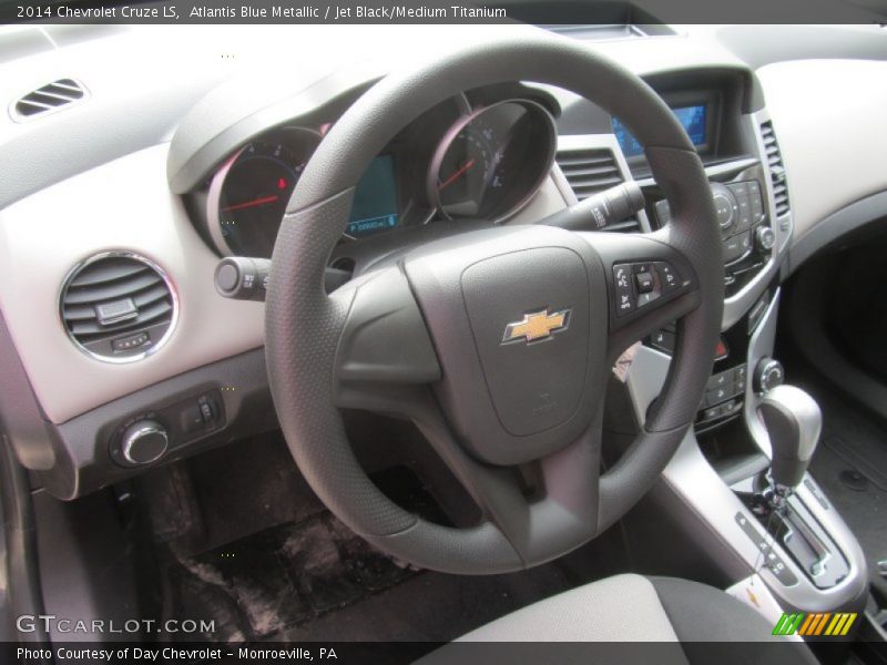 Atlantis Blue Metallic / Jet Black/Medium Titanium 2014 Chevrolet Cruze LS