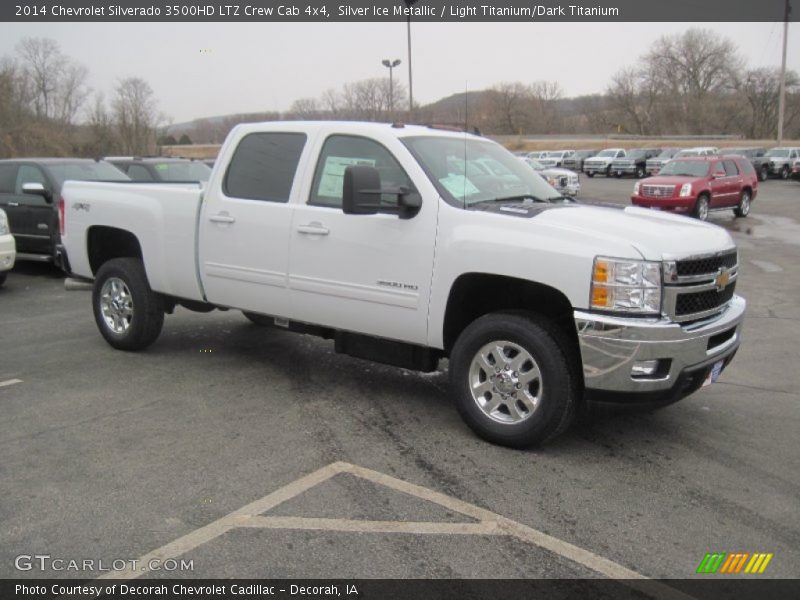 Silver Ice Metallic / Light Titanium/Dark Titanium 2014 Chevrolet Silverado 3500HD LTZ Crew Cab 4x4