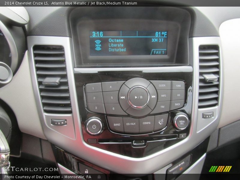 Atlantis Blue Metallic / Jet Black/Medium Titanium 2014 Chevrolet Cruze LS