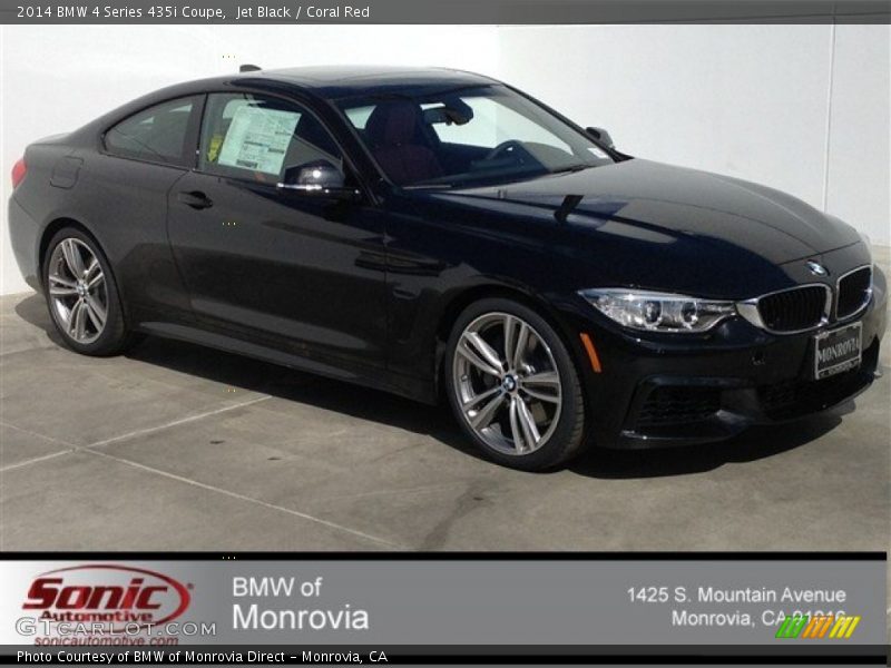 Jet Black / Coral Red 2014 BMW 4 Series 435i Coupe