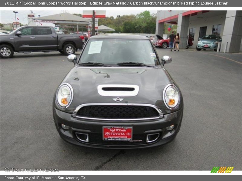 Eclipse Gray Metallic / Carbon Black/Championship Red Piping Lounge Leather 2011 Mini Cooper John Cooper Works Hardtop