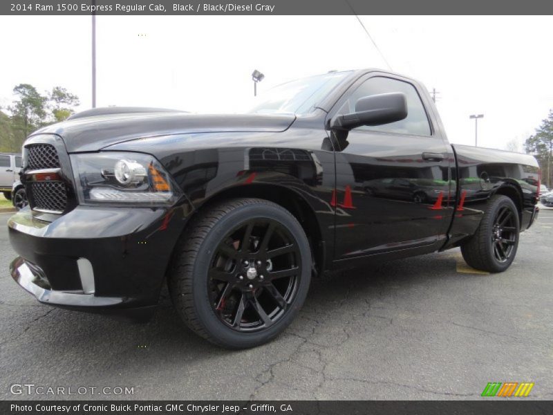 Black / Black/Diesel Gray 2014 Ram 1500 Express Regular Cab