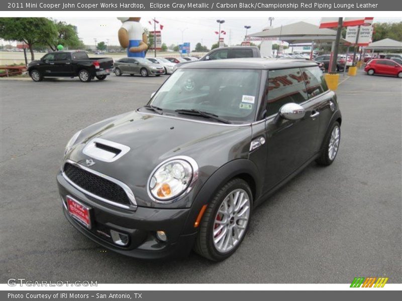 Eclipse Gray Metallic / Carbon Black/Championship Red Piping Lounge Leather 2011 Mini Cooper John Cooper Works Hardtop