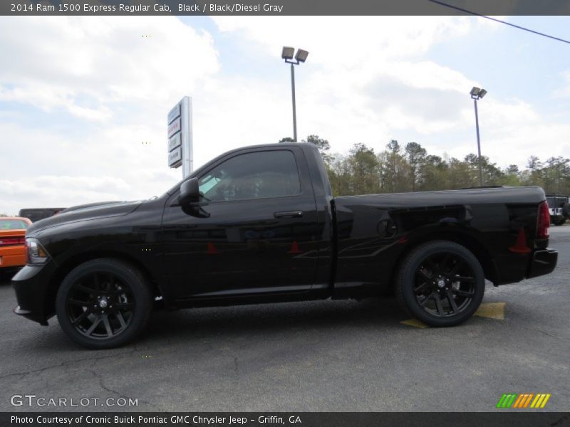 Black / Black/Diesel Gray 2014 Ram 1500 Express Regular Cab