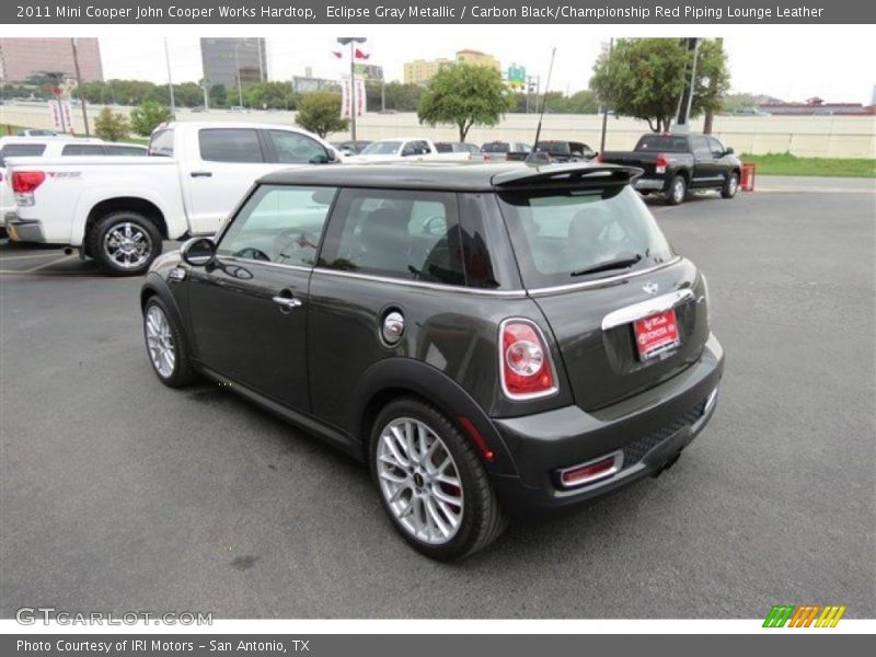 Eclipse Gray Metallic / Carbon Black/Championship Red Piping Lounge Leather 2011 Mini Cooper John Cooper Works Hardtop